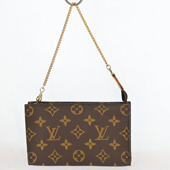 Authentic LOUIS VUITTON Monogram Bucket PM Pouch with Chain bsj425-110825 - Picture 1 of 16